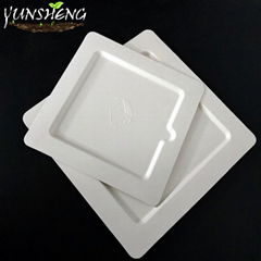 Disposable Bagasse Pulp Compostable Durable Paper Square Plate for Fruit