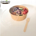 Customized Disposable Kraft Cardboard Paper Bowls with Lid 5