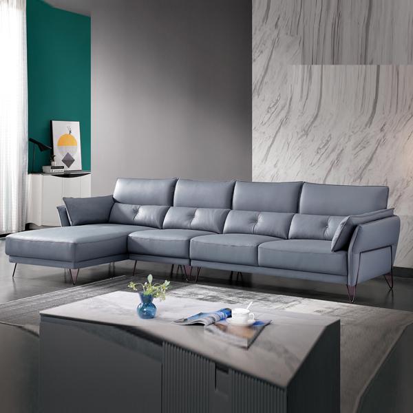 Minimalist leather corner sofa  2