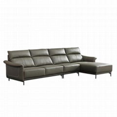 Top grain leather sofa set 