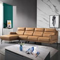 Brown  cowhide  leather sofa 2