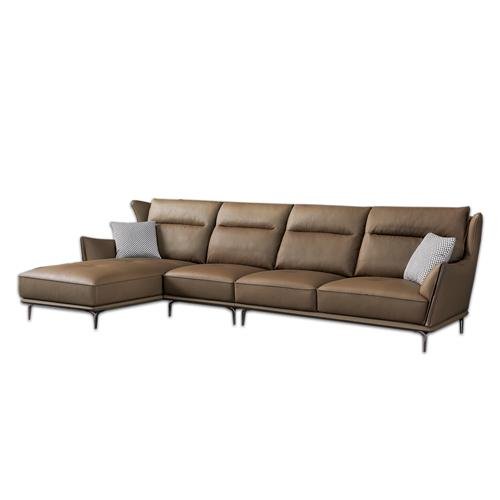 High back modern leather  sofa