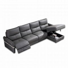 Grey Corner recliner sofa 