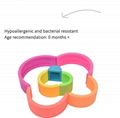 BPA Free Silicone Rainbow Toy For Baby Silicone Stacking Educational Teether Toy 3