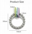 Teething Ring Silicone Soft Toy Customized Item Style Color for babys 5