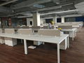 開放式辦公室對座位工作站鋼木結合辦公桌