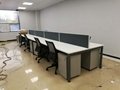 开放式办公室对座位工作站钢木结合办公桌 5