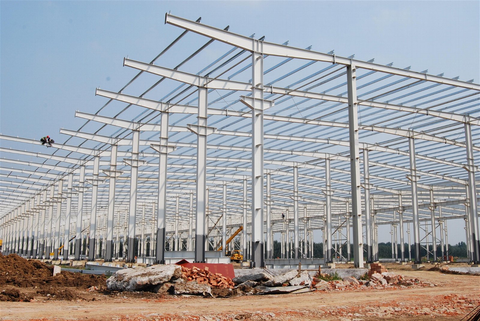 Galvanized Steel Structure Warehouse large span workshop prefabricated building  2