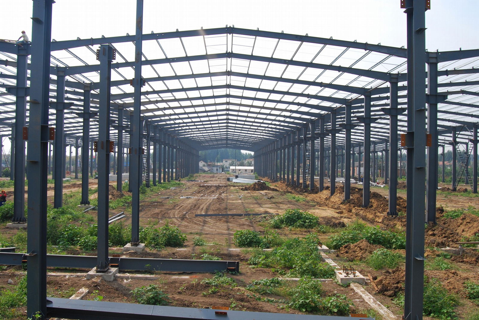 Galvanized Steel Structure Warehouse large span workshop prefabricated building  4
