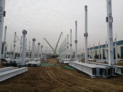 prefab steel structure space frame light steel coal storage grid steel structure