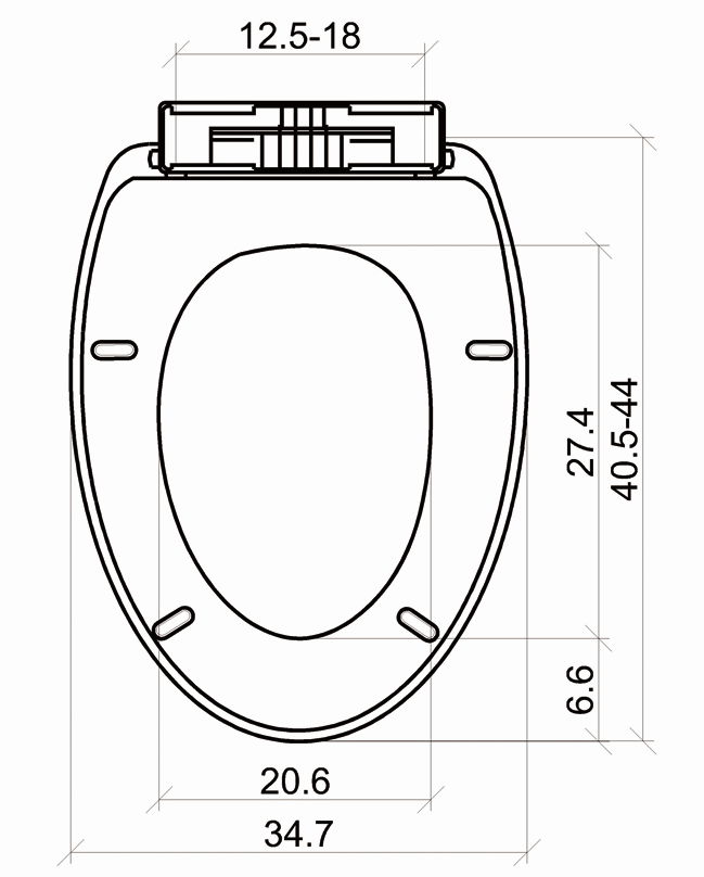 New Style New Design Matreial WC Plastic Toilet Seat Cover MT856