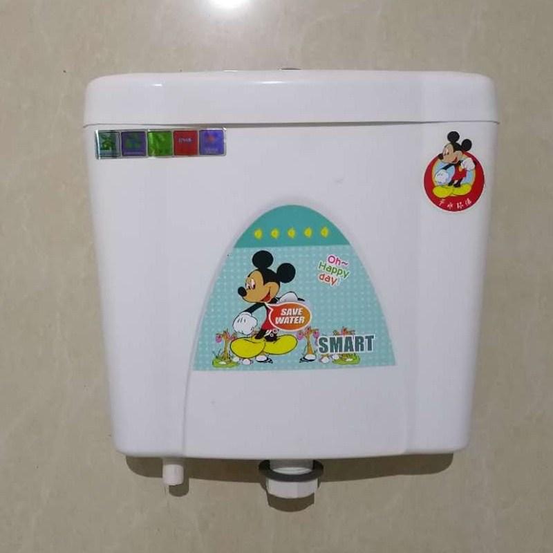 New fashion wall hung plastic cistern two flush toilet water tank