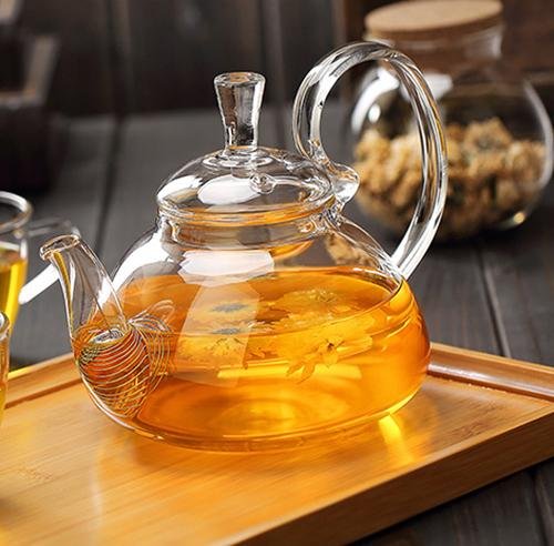 Glass Teapot Transparent Coffee Pot Borosilicate Glass Coffee Tea Set 