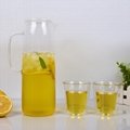 1.8L glass jug set water pitcher glass cold water jug with lid 5