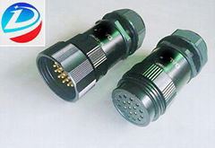 Waterproof circular 24pin signal metal connector