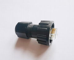 Waterproof RJ45 ethernet cat.5e stp IP67 male plug 