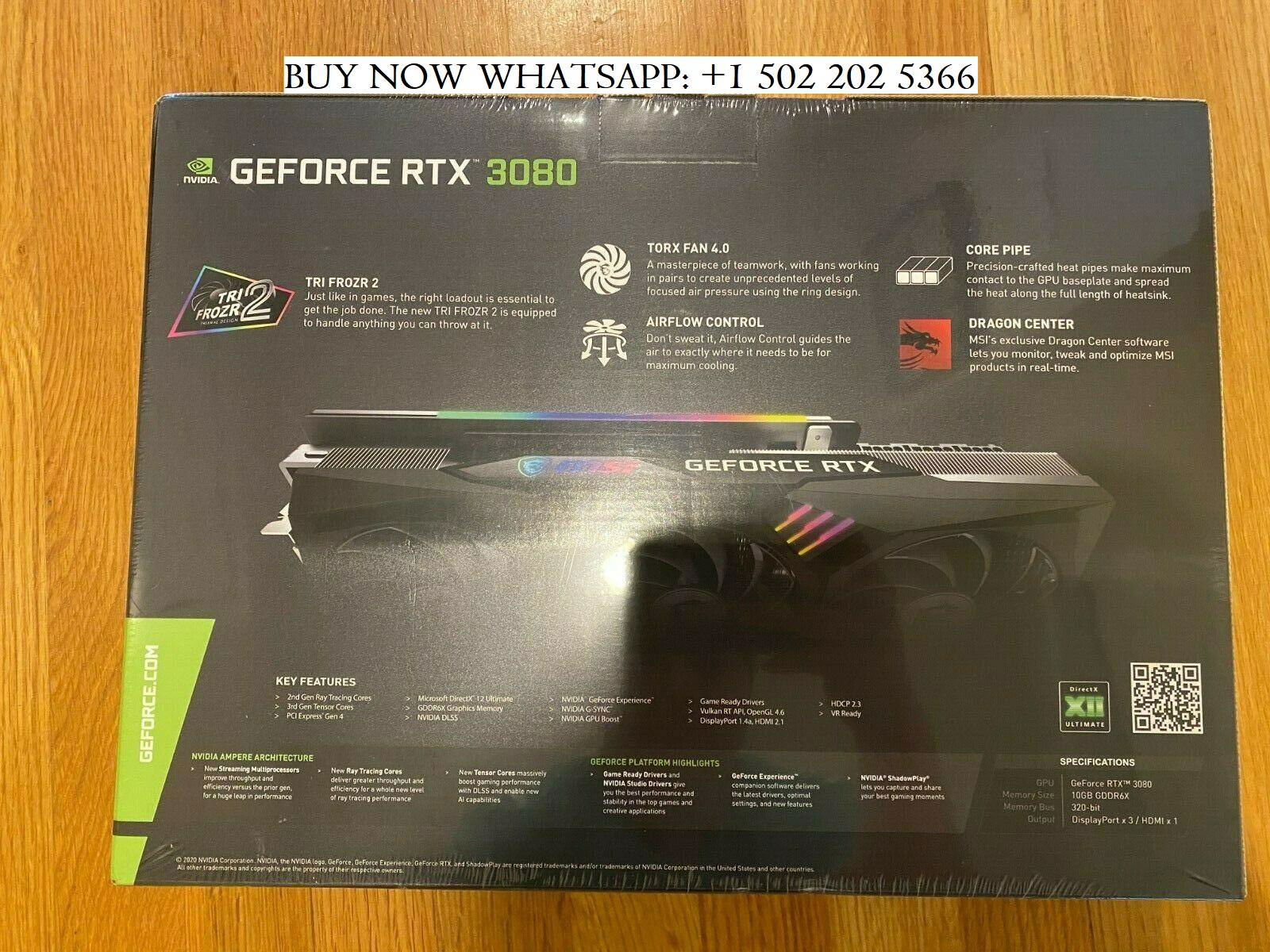 New MSI GeForce RTX 3080 GAMING X TRIO 10GB GDDR6X Graphics Card 2