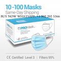 10/50/100 Black Disposable Face Masks 3 Ply Non Medical