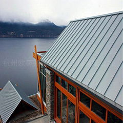 厂家直销 氟碳漆铝镁锰屋面板 别墅25-330矮立双锁边金属屋面板