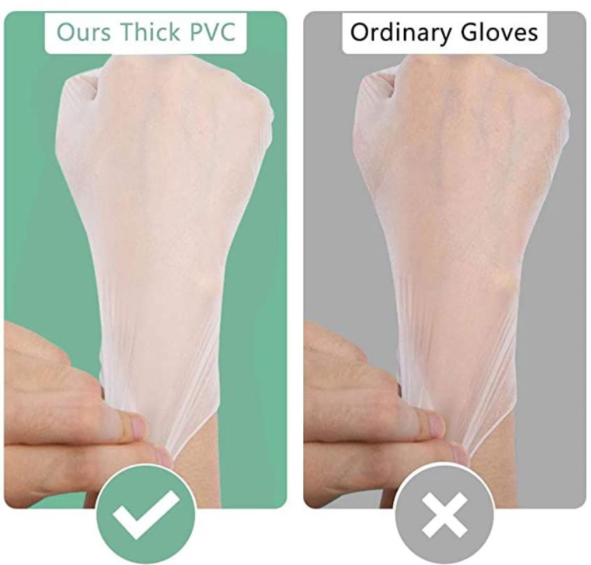 Disposable PVC Gloves, Latex Free Powder-Free 4