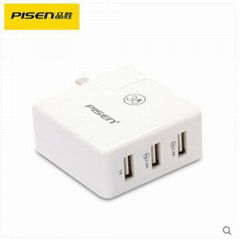 PISEN Phone Charger 3 USB 1A/2A/2.4A Fast Charger