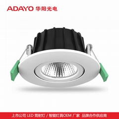 LED downlight custom, 360° rotatiln, 8.5W, ceiling light manufacturer