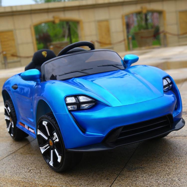 Children's electric four-wheeled car with remote control can sit on men and wome