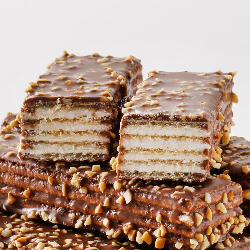 Nutty chocolate wafers