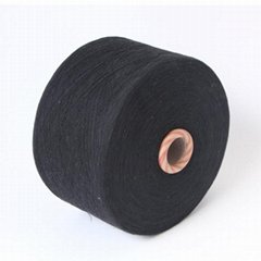 Keshu Ne 6/1 Black dyed recycled Bended knitting yarn for working glove yarn