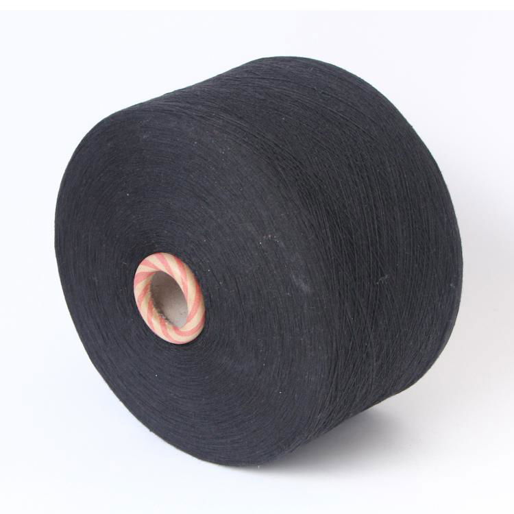 Keshu Ne 6/1 Black dyed recycled Bended knitting yarn for working glove yarn 2