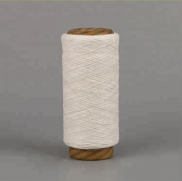 Keshu recycled polyester cotton 70/30 yarn raw white NE6S gloves yarn 2
