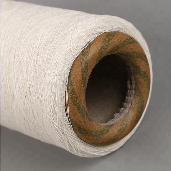 Keshu recycled polyester cotton 70/30 yarn raw white NE6S gloves yarn 4