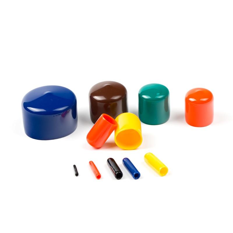 Flexible pvc round pipe end caps cable vinyl end caps