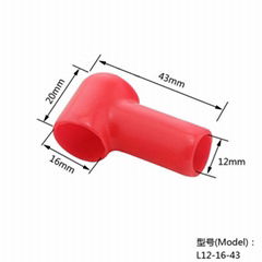 Red/black pvc cable lug cover terminal insulator