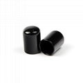 Black round cap,flexible pvc cable end