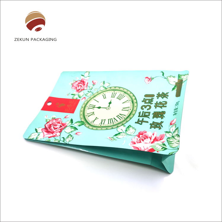 Factory customized flower tea flat bottom packaging bag 2