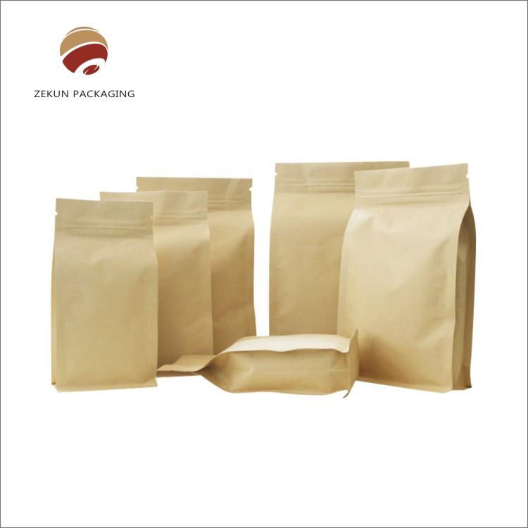 China factory manufacturer price wholesale resealable kraft paper zipper bags 3