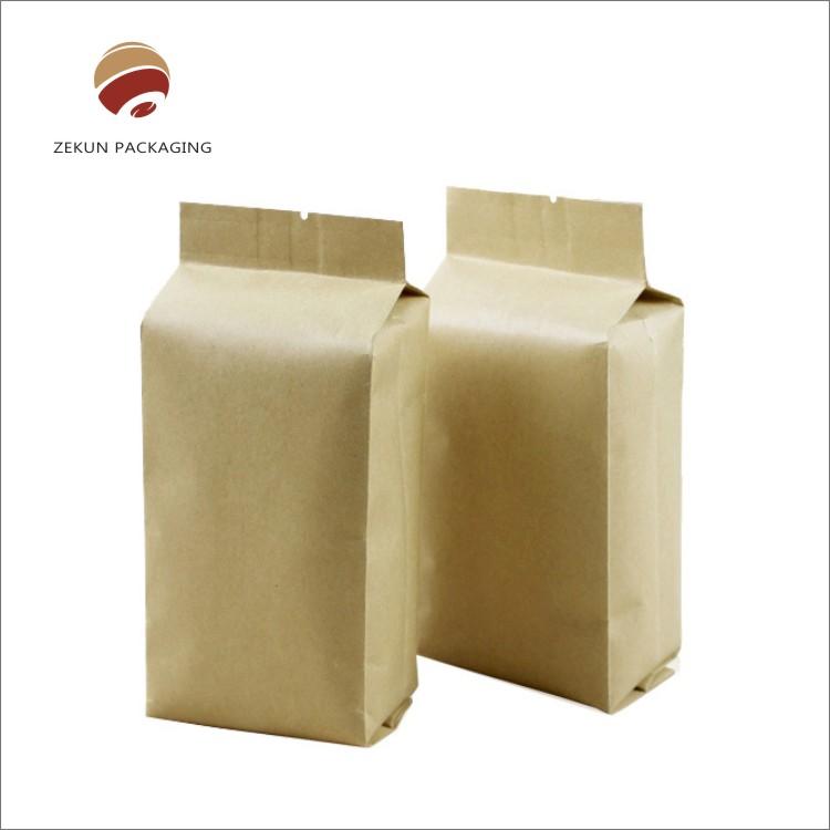 China factory manufacturer price wholesale resealable kraft paper zipper bags 4