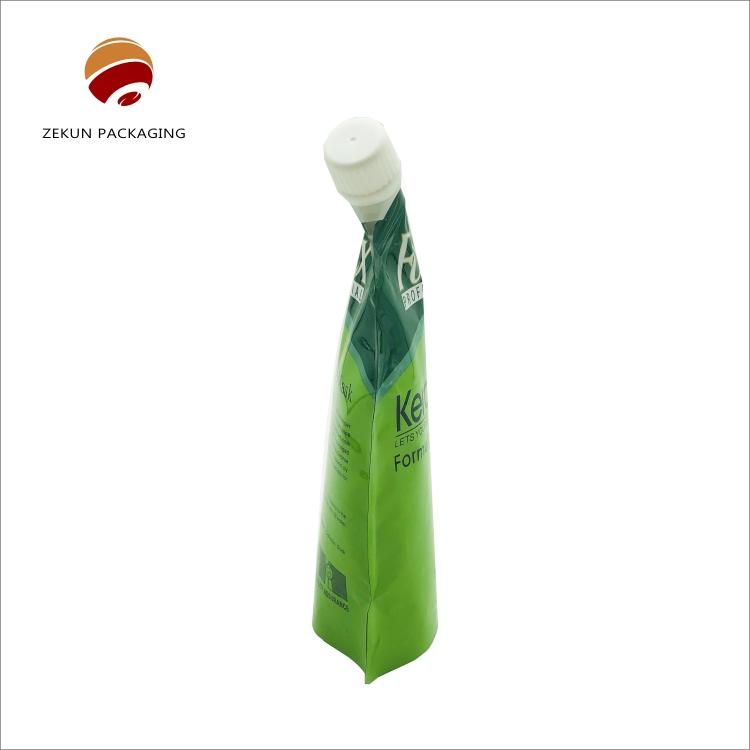 stand up spout pouch with nozzle for liquid packaging plastic bag 2