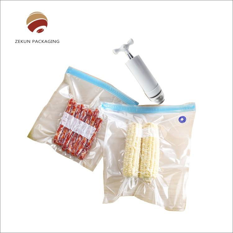 Food Grade Plastic Food Bags with Pump Vacuum Sealed Bags 4