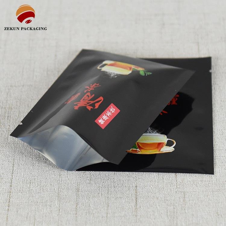 Factory customized  aluminium foil flat pouch for tea coffee 3