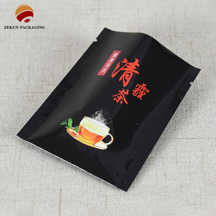 Factory customized  aluminium foil flat pouch for tea coffee 4