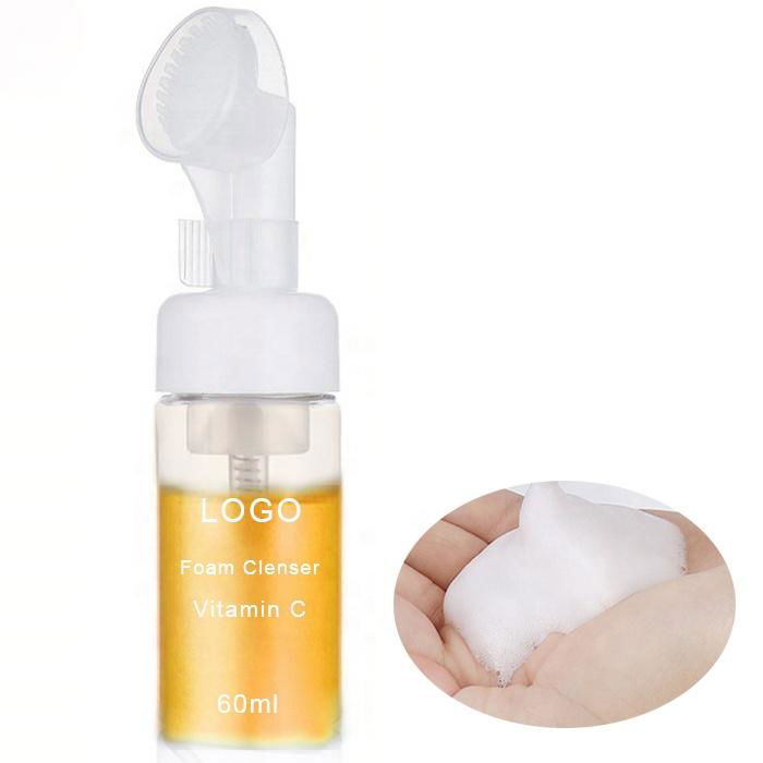 JMD Hydrating Natural Vitamin C Foaming Face Wash Cleanser with Soft Brush