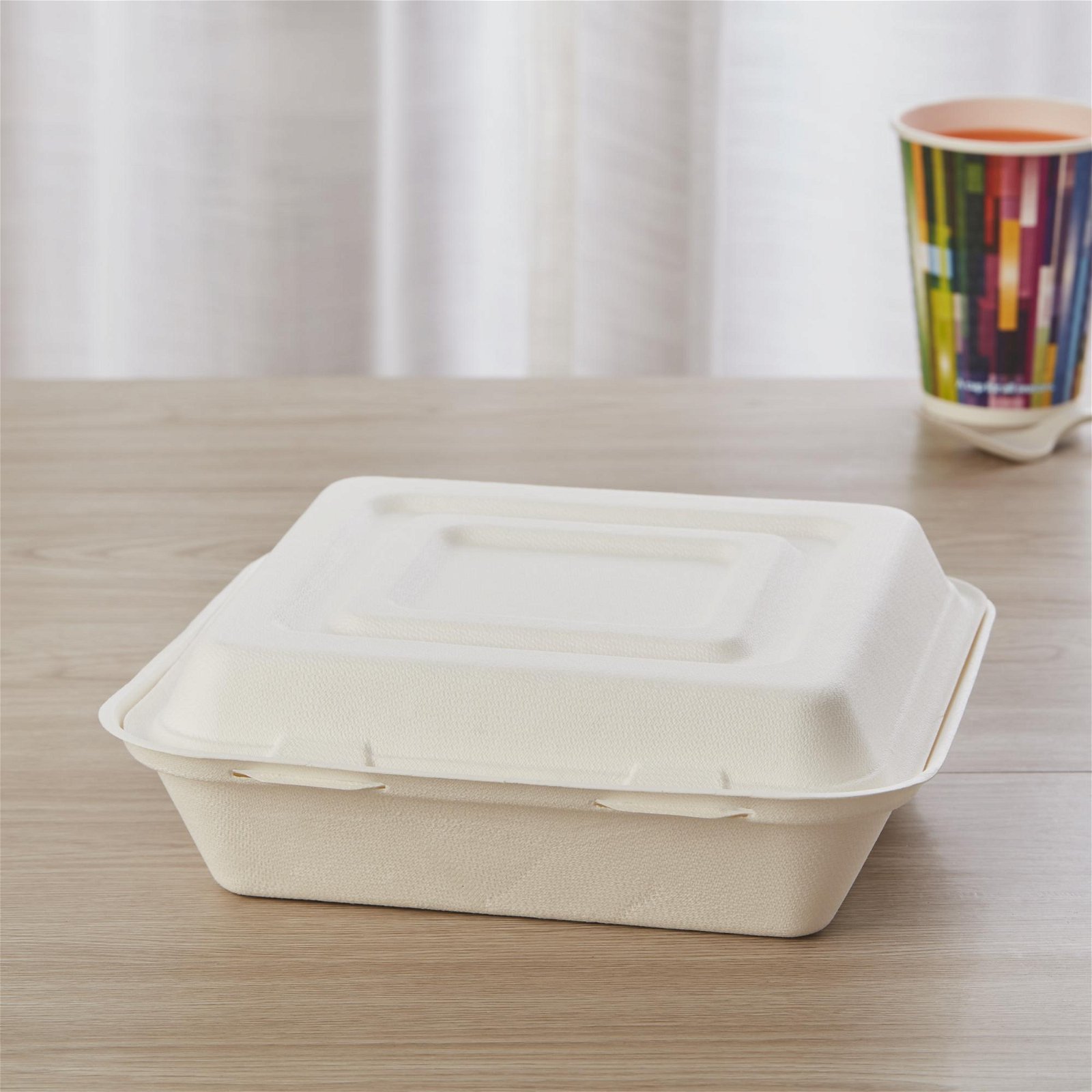 3 Compartment Takeaway Food Compartment Container Biodegradable 2