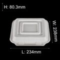 3 Compartment Takeaway Food Compartment Container Biodegradable