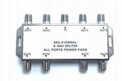 8Way Indoor Satellite Splitter catv&satv tap for high frequency 950-2150MHz,high