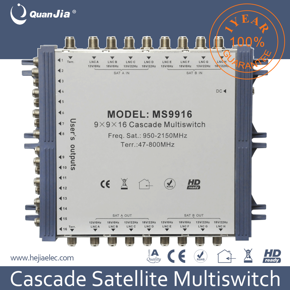9 In Cascade Stellite Multiswitch MS9916 Digital Terminal Sat Multiswitch 3