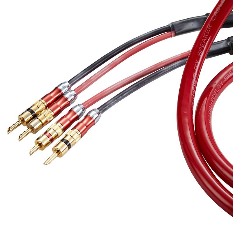 HIFI Speaker cables High quality Speaker wire 12AWG Banana plugs HJ
