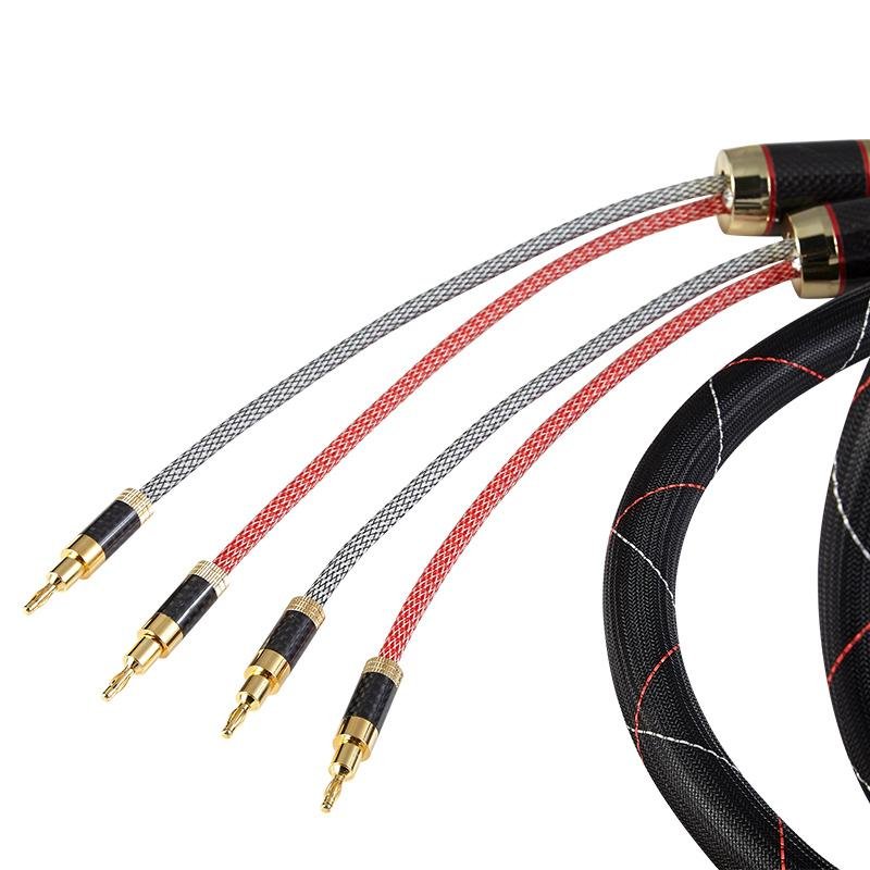 Hifi speaker cable 12 awg banana plugs interconnect audio cable wire 5