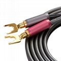 Hifi speaker cable Y spade audio cable oxygenfree copper 2 core speaker cable 2